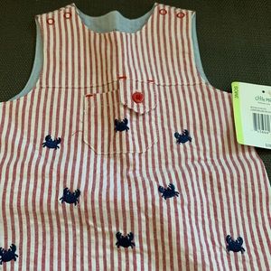 Little me red sunsuit